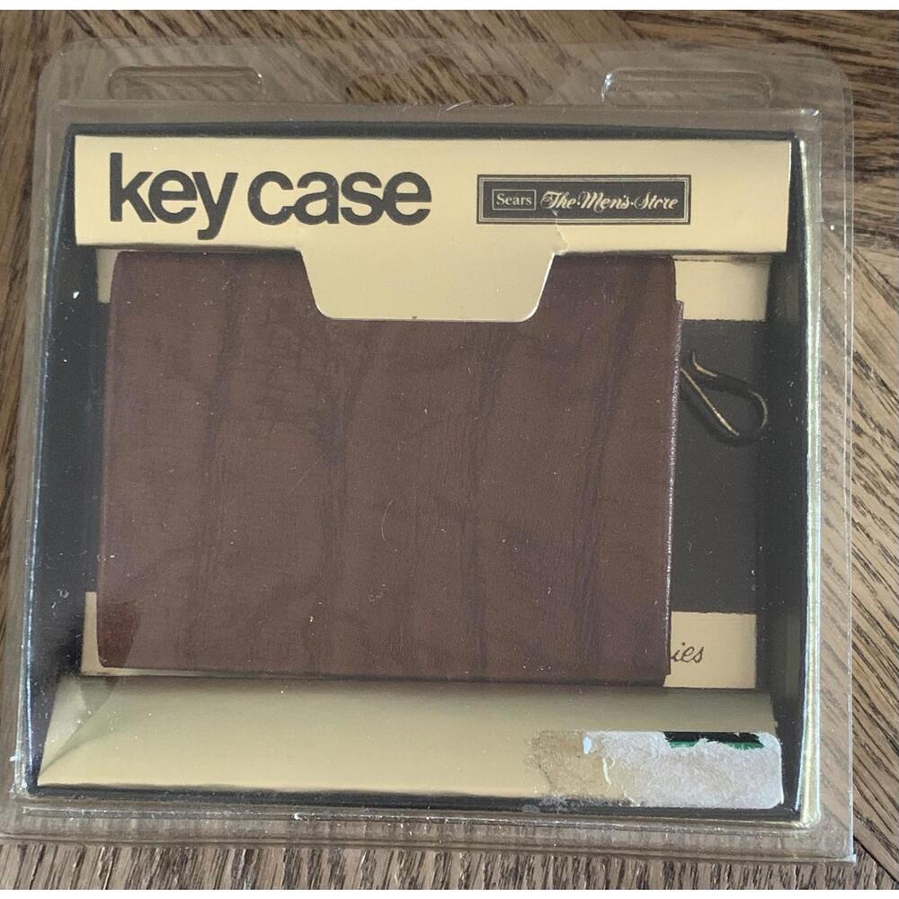 Vintage Leather Key Case Holder Sears The Men’s Store Brown